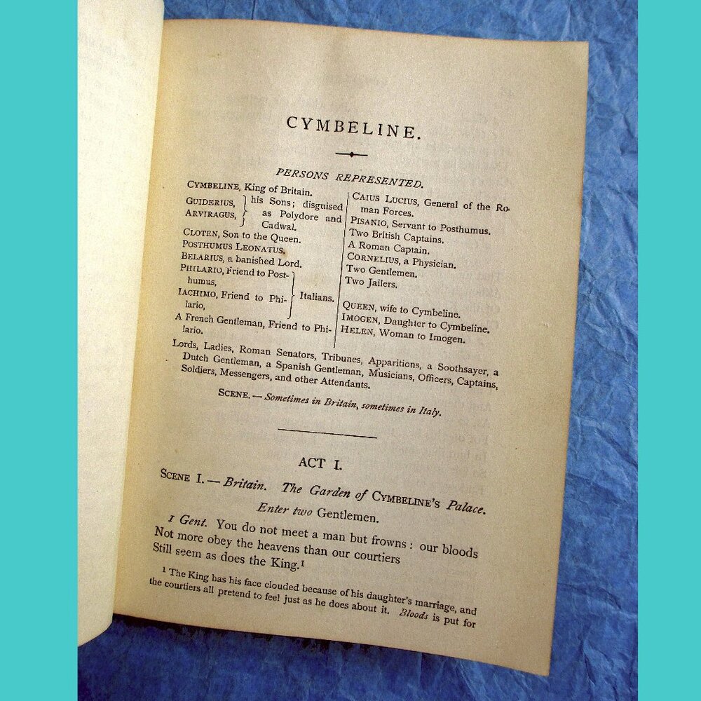 Antique Book (1909) Shakespeare's Tragedy of Cymbeline, Intro by Henry N. Hudson - Picture 4 of 16